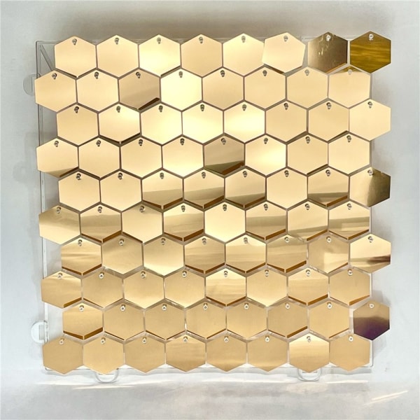 Hexagon Shimmer Board Paljettpanel CHAMPAGNE CHAMPAGNE Champagne