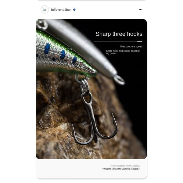 2st Vib Fishing Bait VIB sjunkande Lure E E E