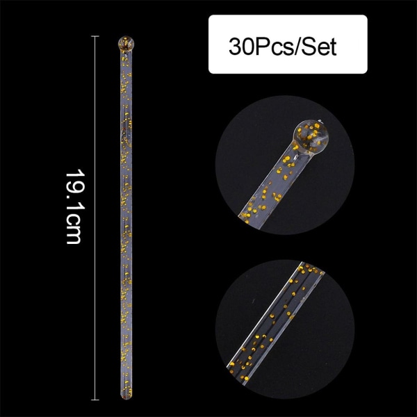 30st/ Set Dryckomrörare Omrörarstavar GULD Gold