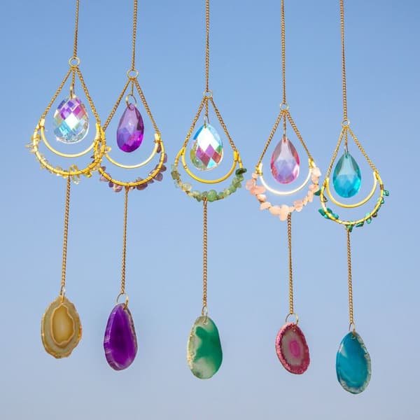 Crystal Prism Sun Catchers RED red