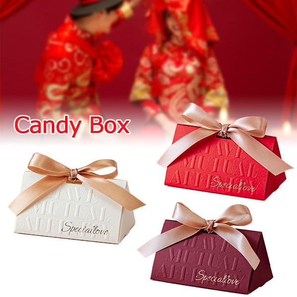 10 stk Candy Box Håndtaske Box RED S Red S