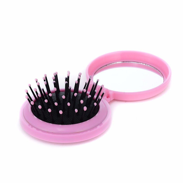 Fällbar hårborste kosmetisk spegel ingår hårbottenmassager GRÖN green