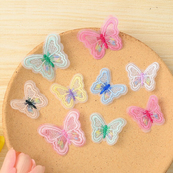 Butterfly Cloth Patches Butterfly Broderade spetskläder Mixed Color