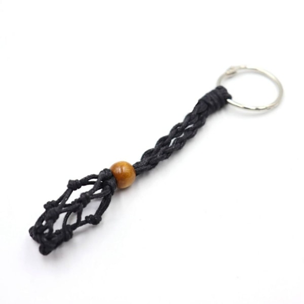 Tom Stenholder Nøglering Krystal Healing Stone Net Nøglering Black