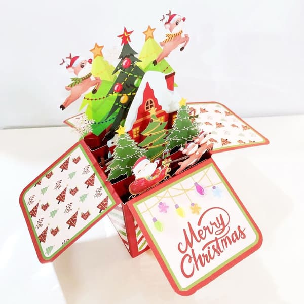 3D pop-up buket papirblomster 5 5 5