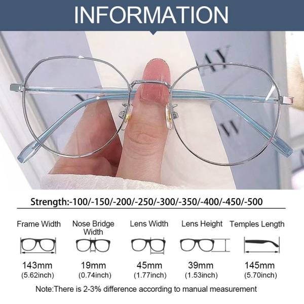 Anti-Blue Light Glasses Myopia Glasses GOLD STRENGTH 350 Gold Strength 350
