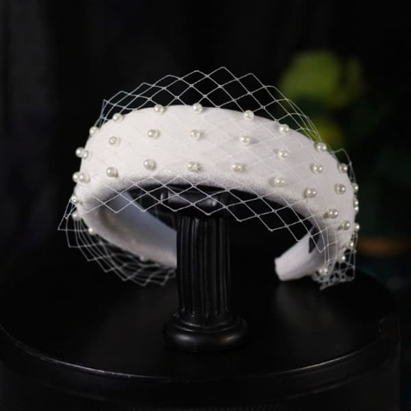 Bred Spa Pannband för Dam VIT White