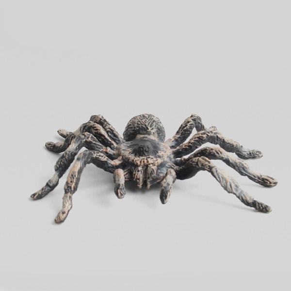 2/4 stk Stor kunstig edderkopp Halloween Skumle rekvisitter GRÅ Gray spider