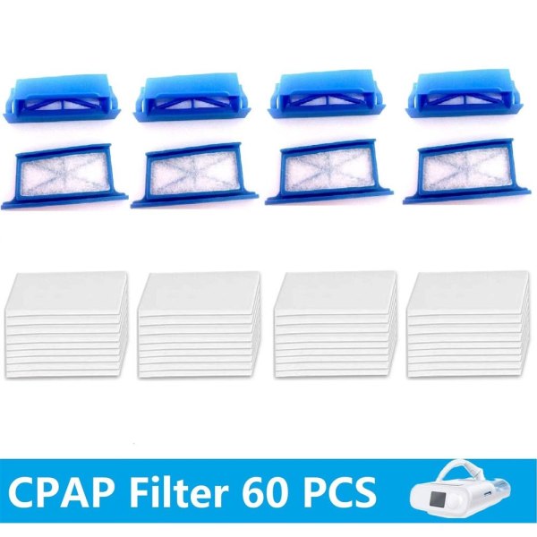 60 kpl CPAP-suodattimet CPAP-tarvikkeet 2kpl 2kpl 2pcs