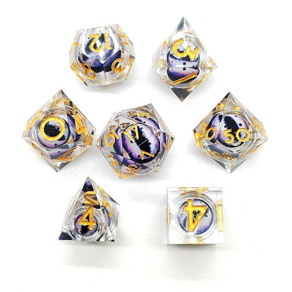 7 STK Resin Dragon Eye Terning Halloween Longan Terning 5 5 5