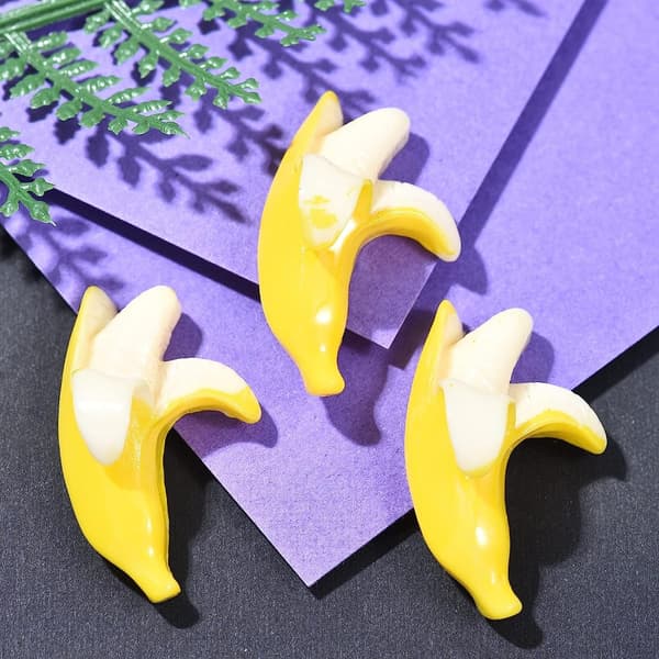 30 stk Resin Imitation Banana Flatback Cabochons Charms