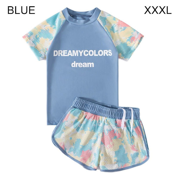 Badedrakt for barn Badetøy BLÅ XXXL blue XXXL