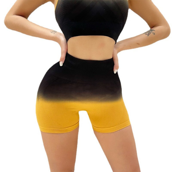 Honey Peach Hip Lifting Jooga Housut Urheilushortsit KELTAINEN L/XL2 2 yellow L/XL2-2