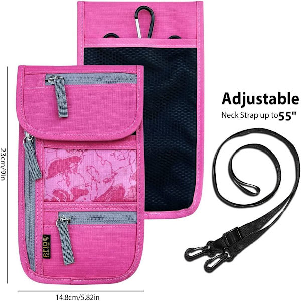 Pasholder Halspose Pastaske ROSE RED Rose Red