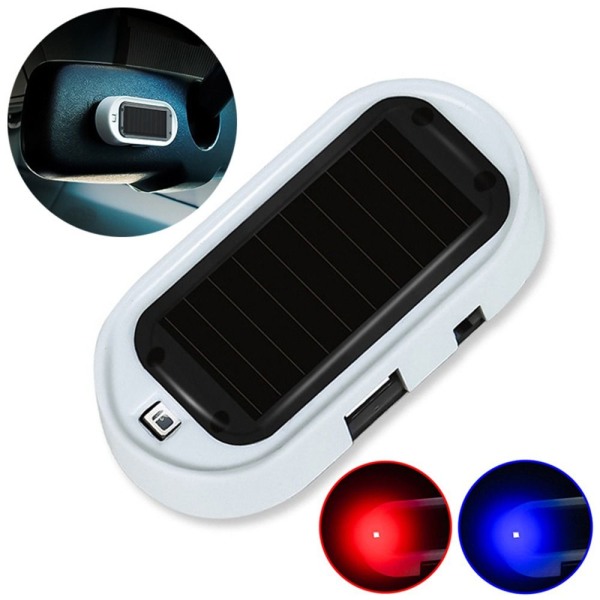 Strobe advarselslampe Anti-tyveri advarselslampe SORT BLÅT LYS Black Blue light-Blue light