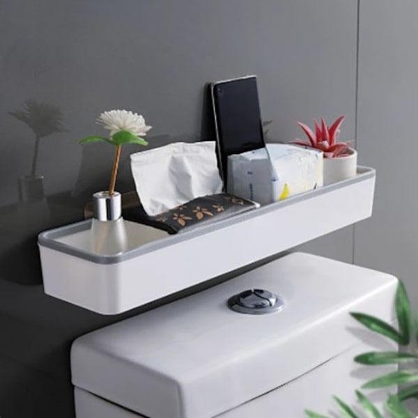 Vegghengende skap Toalettstativ Hylle Organizer SVART black
