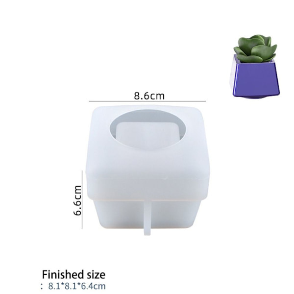 Vase Silikonform Blomsterpotteformer 8 8 8
