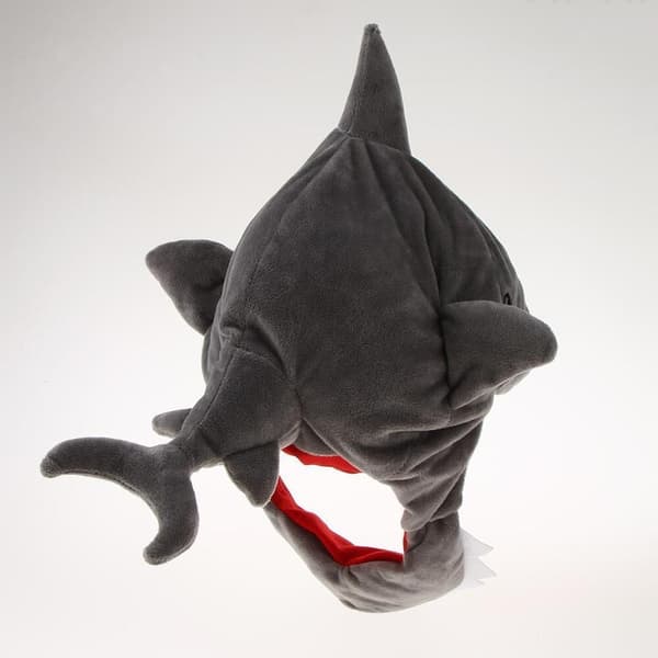Shark Head Cover Shark Hat Plysj hodeplagg