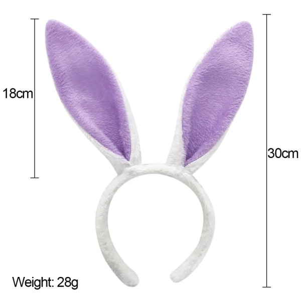 4st Bunny Ears Pannband Huvudsmycken SVART Black