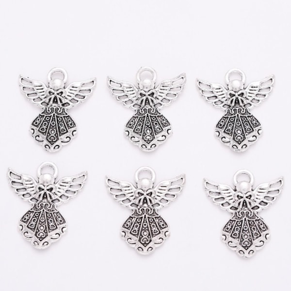 50 stk Antikke Sølv Engle Charms Engle Fairy Wings Engle Charms