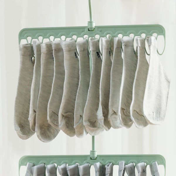 3 STK Multi Hængende Opbevaring Bøjle Garderobe Opbevaring Organizer green 2-2