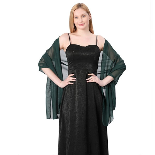 Aftonklänningar Sjal Lady Cape Wraps SVART GRÖN SVART Blackish Green