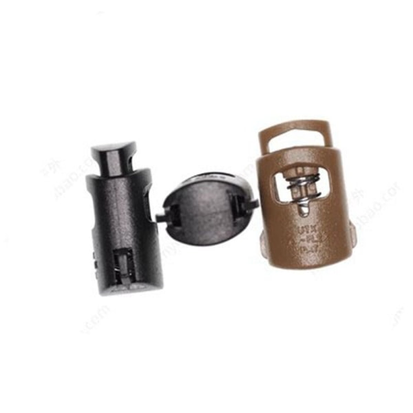 10 kpl Tactical Cord Lock Toggle Stopper RUSKEA Brown