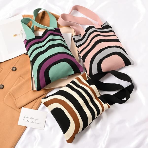 Knitting Bag Kangaskassi MUSTA black