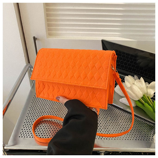 Crossbody Taske Firkantet Taske ORANGE orange