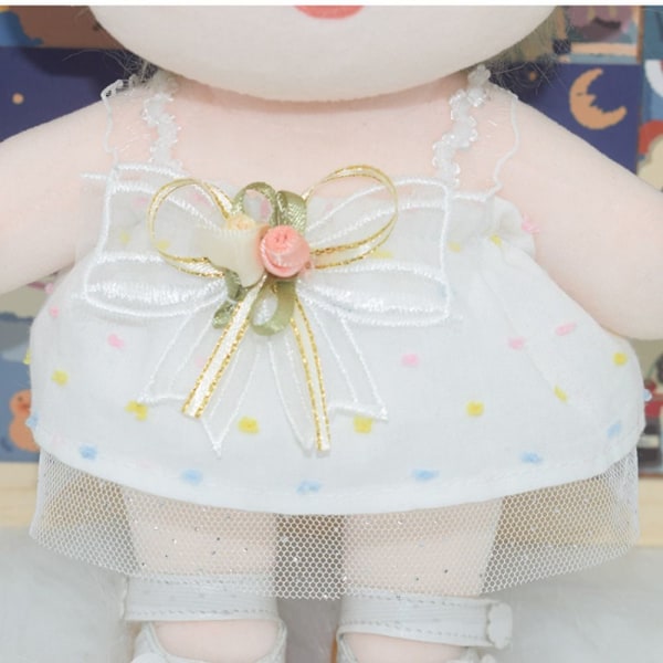 20 cm dukkeklær Blonde pannebånd kjole dress 1 1 1