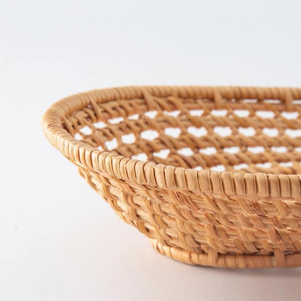 Rottinkipunos säilytysalusta Keittiön leipäkori OVAL-L OVAL-L Oval-L