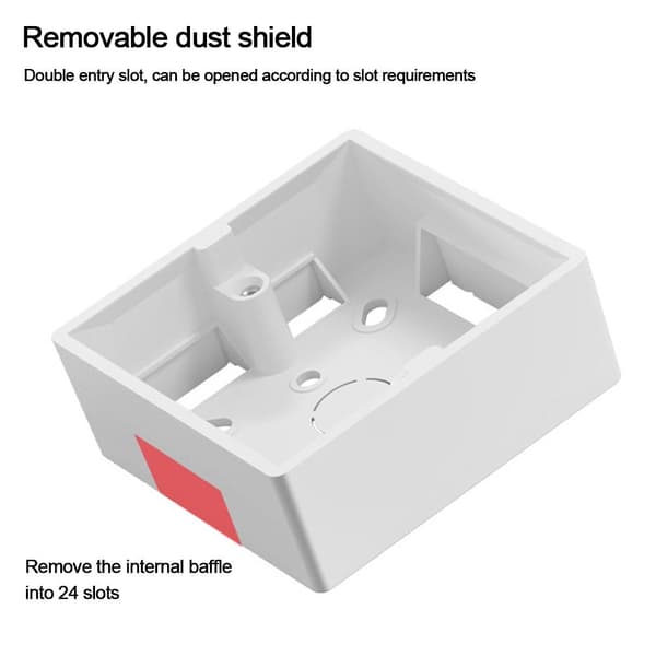 Switch Socket Box Extern Monteringsbox VIT 258X86X33MM white 258x86x33mm