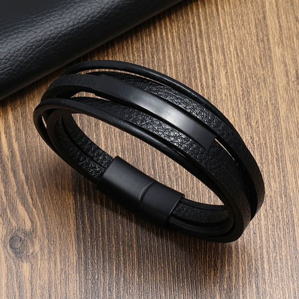 Läderarmband Flätat Kedjearmband BRUNT Brown