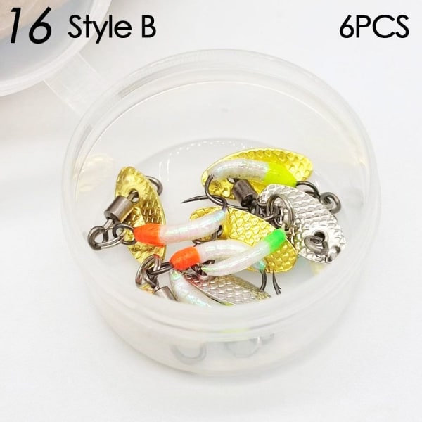 6 kpl Perhotaimenen kalastusuistimet Woolly Worm 16STYLE B STYLE B 16Style B