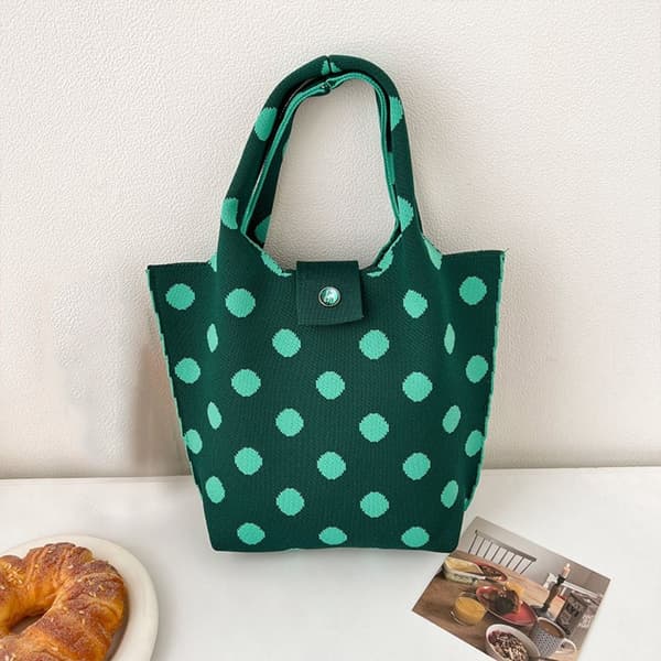Knit Handbag Kangaskassi PUNAINEN red
