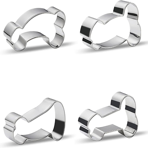 4 stk Kiksforme i rustfrit stål Creative Cookie Cutters SET