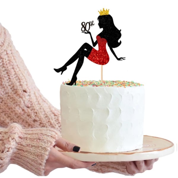 5 kpl Cake Topper -kakkukoristeita 80 80 80