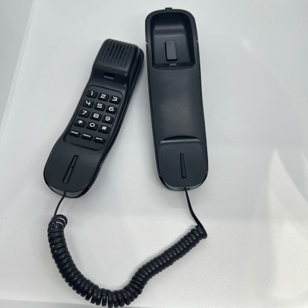 Telefon med ledning Kablet telefon SVART Black