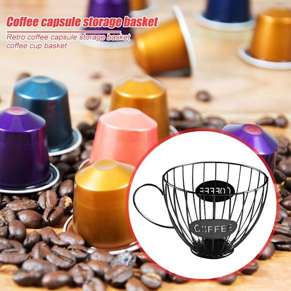 Kaffekrus Form opbevaringsstativ Frugtbakke SORT Black