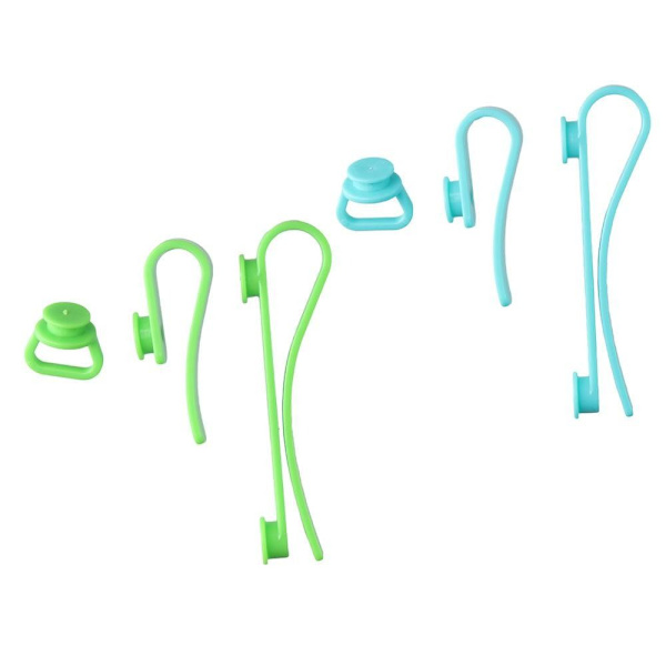 6 Stk Kroge Tilbehør til Bogg Tasker Tasker Nøgleringe GRØN&BLÅ Green&Blue