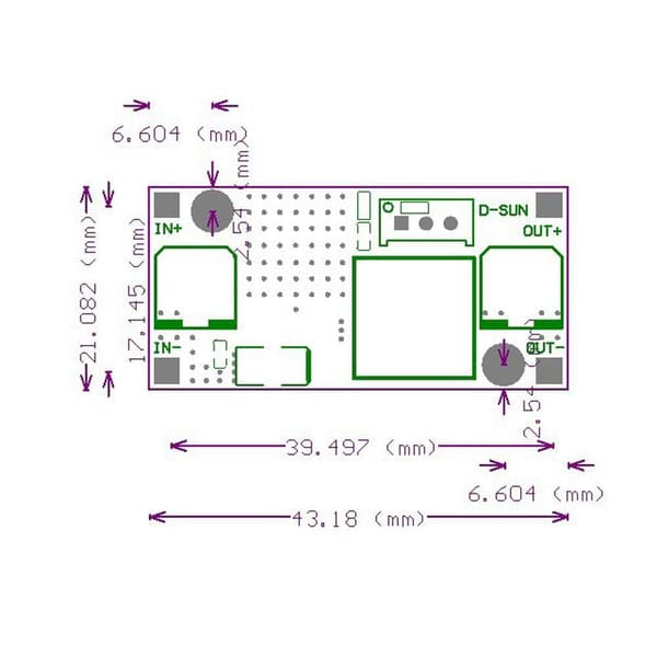 4 stk. Step Down Modul LM2596 Buck Modul