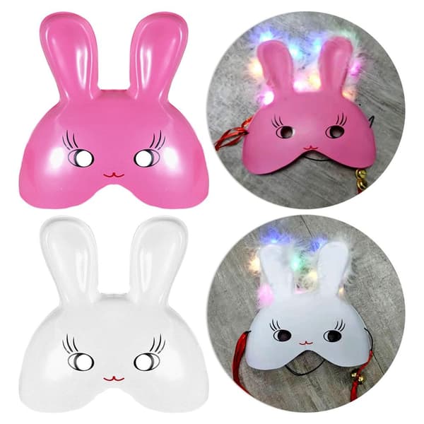 Sparkling Mask Feather Mask HVID white