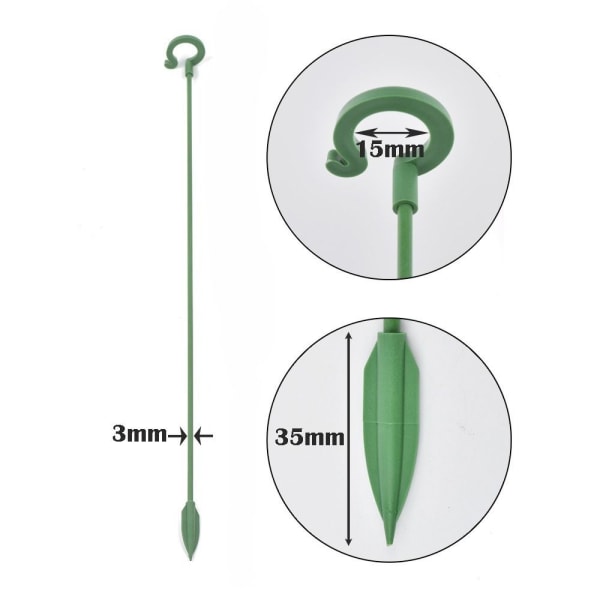 10 stk/sett Plantestøtte Plantestøtteinnsats 17CM 17cm