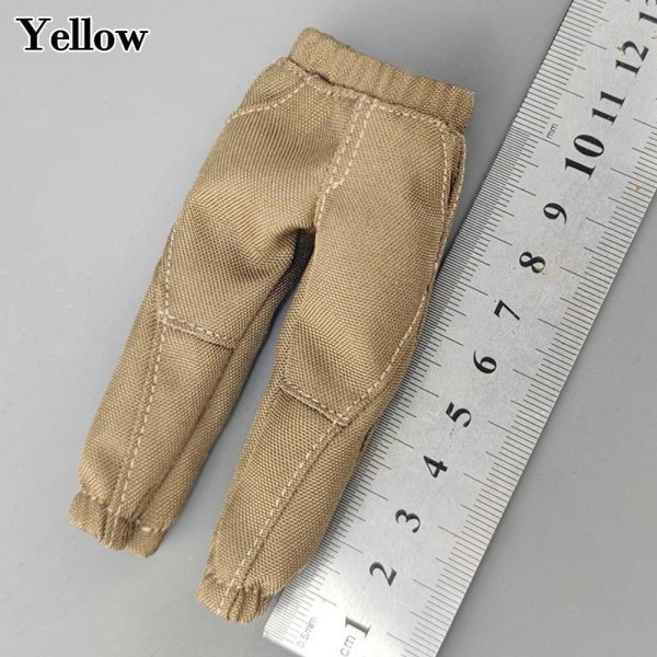 1/12 Miniatyyrivaatteet Soldier casual housut KELTAINEN Yellow