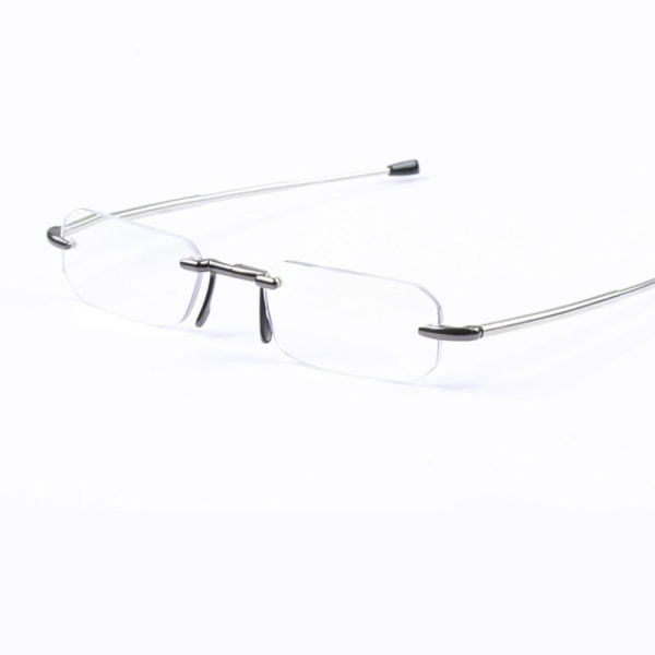 Rammeløse læsebriller Brille med etui +100 +100 +100