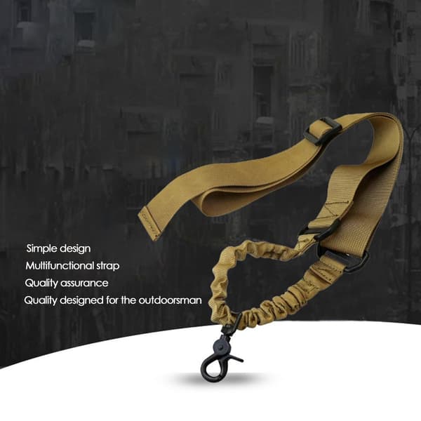 Taktisk Geværrem Bungee Airsoft SORT Black