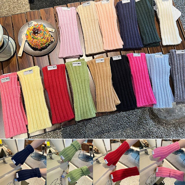 Halvfingerhandsker Strikkede handsker ROSE RED rose red