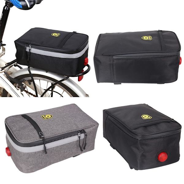 Bike Rear Carrier Bag Cykelställ Pack REFLECTIVE BLACK Reflective black