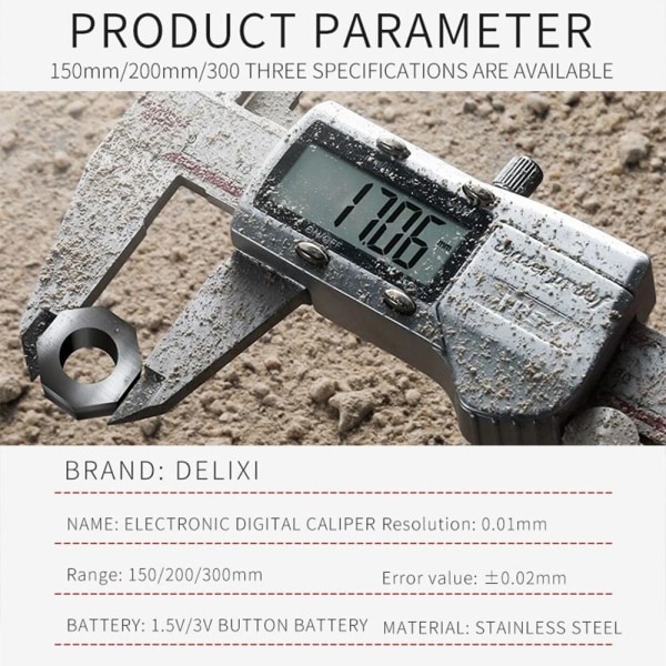Digital Metal Caliper Vernier Calipers 150MM 150mm