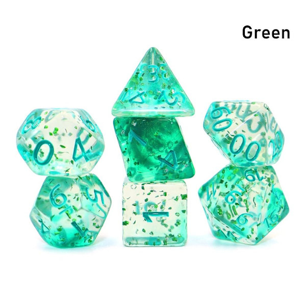 7st/ set DND Tärningar Polyedriska tärningar GRÖN GRÖN green